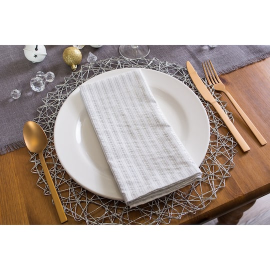DII® Silver Stripe Napkins, 6ct.